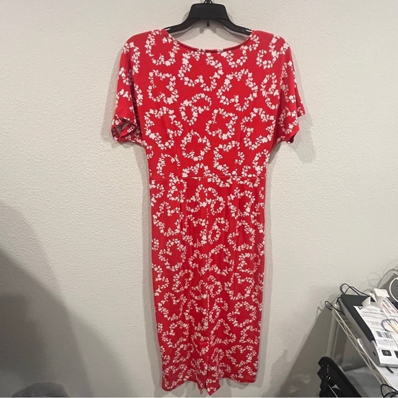 Boden red and white floral midi length dress size 6 - Picture 9 of 9